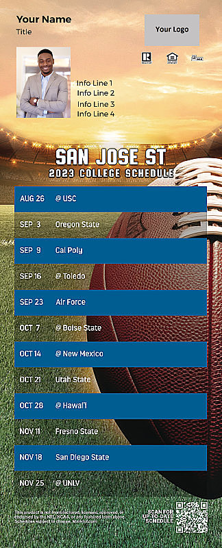 Picture of San Jose St Personalized QuickMagnet Football Magnet 2024