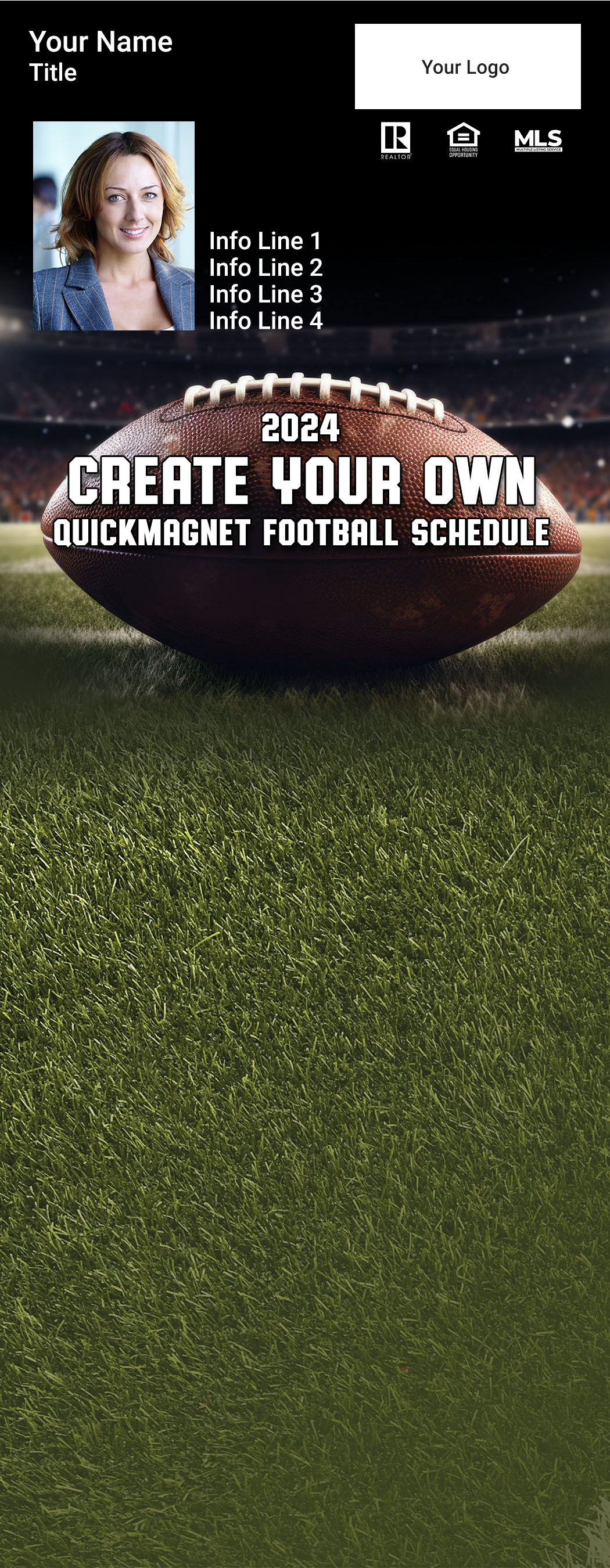 Picture of Create-Your-Own Personalized QuickMagnet Football Magnet 2024
