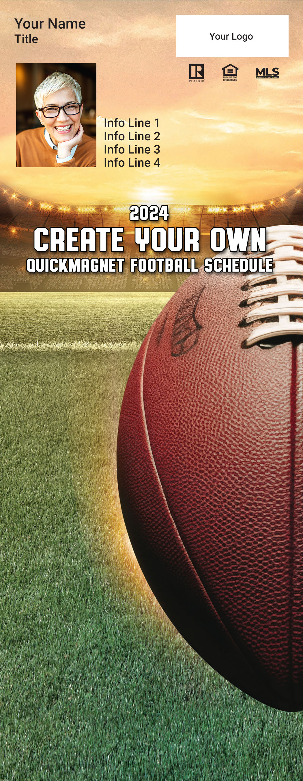 Picture of Create-Your-Own Personalized QuickMagnet Football Magnet 2024
