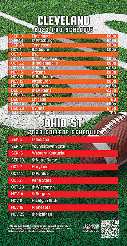 Picture of Browns/Ohio St Peel & Stick QuickStix Football Magnet 2024 - 1000 Pack