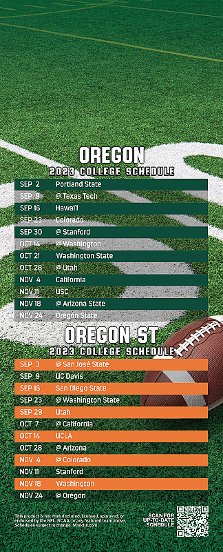 Picture of 2023 Peel & Stick QuickStix Football Magnet - U of Oregon/Oregon St