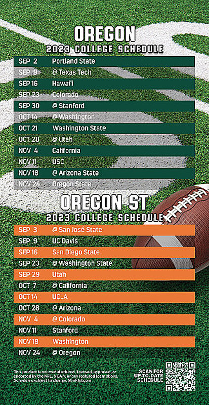 Picture of U of Oregon/Oregon St Peel & Stick QuickStix Football Magnet 2024 - 1000 Pack