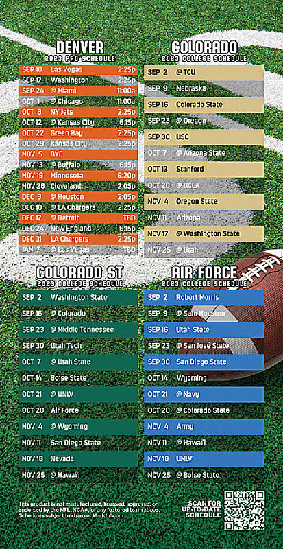 Picture of Broncos/U of Colorado/Colorado St/Air Force Peel & Stick QuickStix Football Magnet 2024 - 1000 Pack