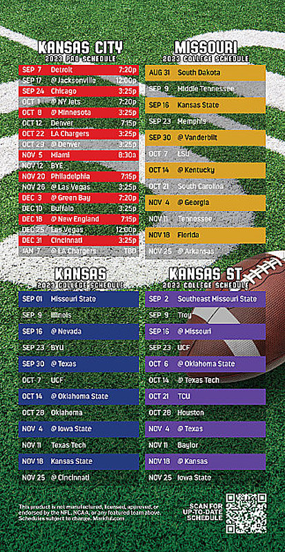 Picture of Chiefs/U of Missouri/U of Kansas/Kansas St Peel & Stick QuickStix Football Magnet 2024 - 1000 Pack