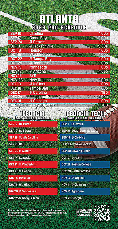 Picture of Falcons/U of Georgia/Georgia Tech Peel & Stick QuickStix Football Magnet 2024 - 1000 Pack