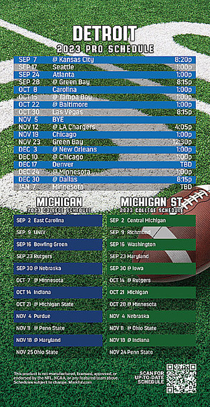 Picture of Lions/U of Michigan/Michigan St Peel & Stick QuickStix Football Magnet 2024 - 1000 Pack