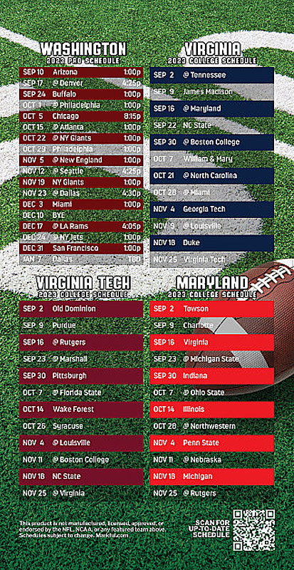Picture of Washington Football/U of Virginia/Virginia Tech/U of Maryland Peel & Stick QuickStix Football Magnet 2024 - 1000 Pack