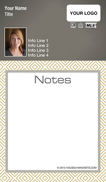 Picture of Value Top Notepad Magnets - Geo Notes