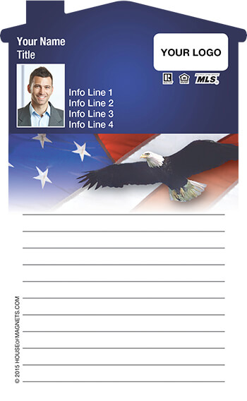 Picture of House Top Notepad Magnets - One Nation