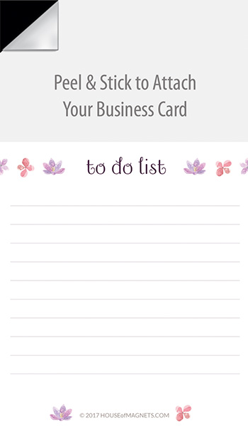 Picture of Stock Notepad Magnets - To-Do List: Floral