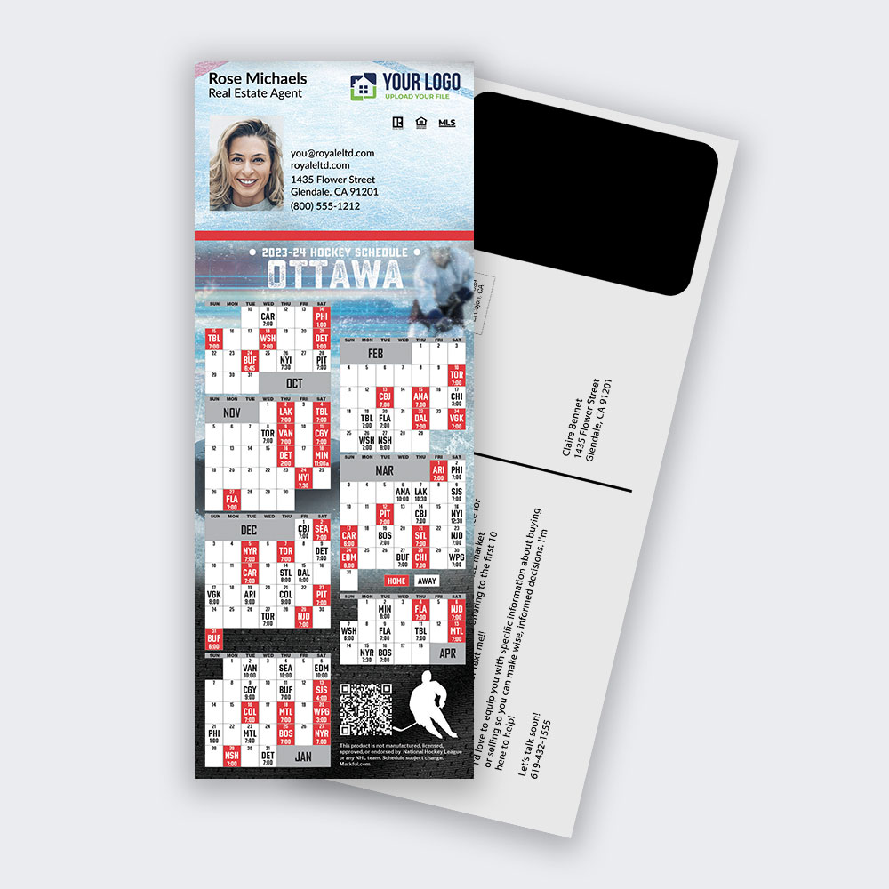 Picture of 2023-24 Custom PostCard Mailer Hockey Magnets - Ottawa Senators
