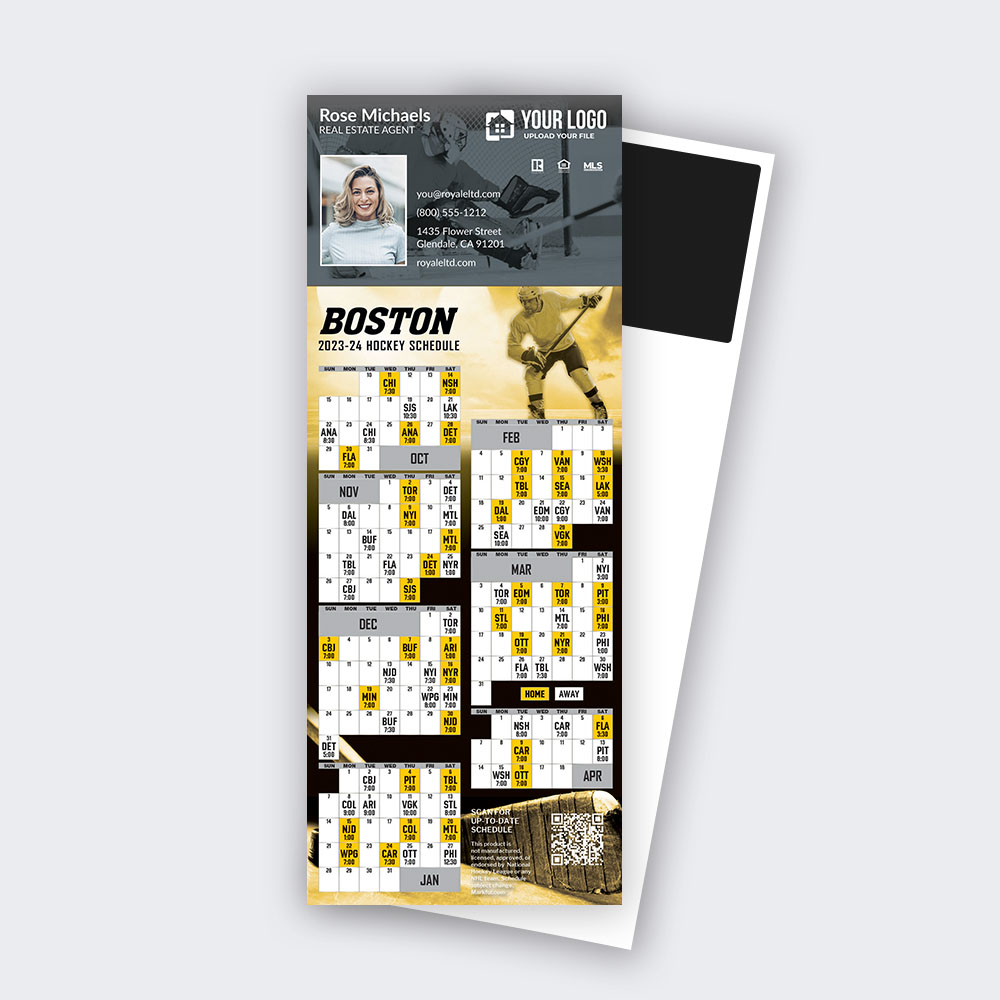 Picture of 2023-24 Custom QuickCard Hockey Magnets - Boston Bruins