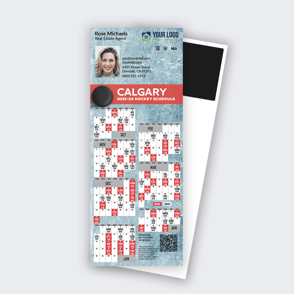 Picture of 2023-24 Custom QuickCard Hockey Magnets - Calgary Flames