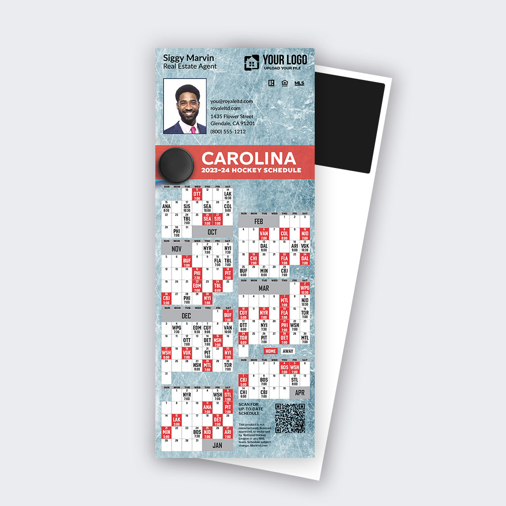 Picture of 2023-24 Custom QuickCard Hockey Magnets - Carolina Hurricanes