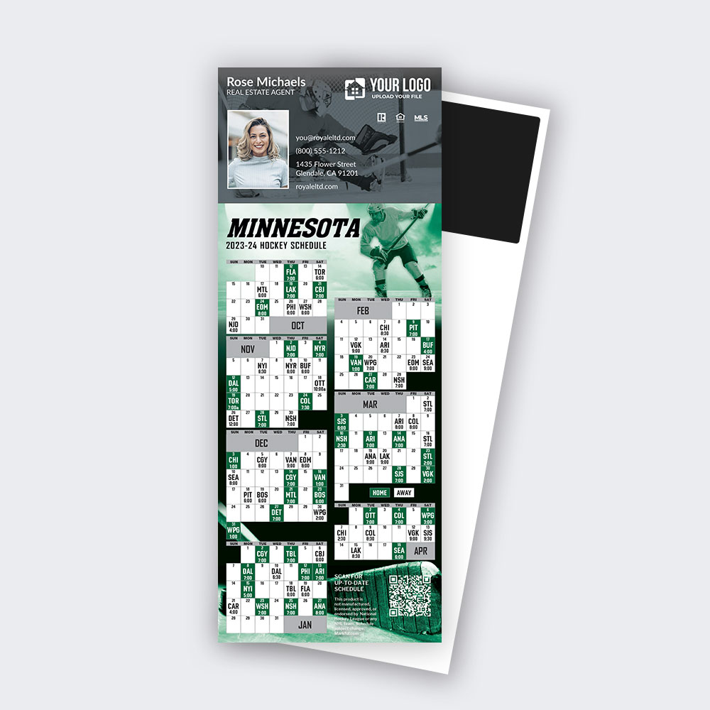 Picture of 2023-24 Custom QuickCard Hockey Magnets - Minnesota Wild