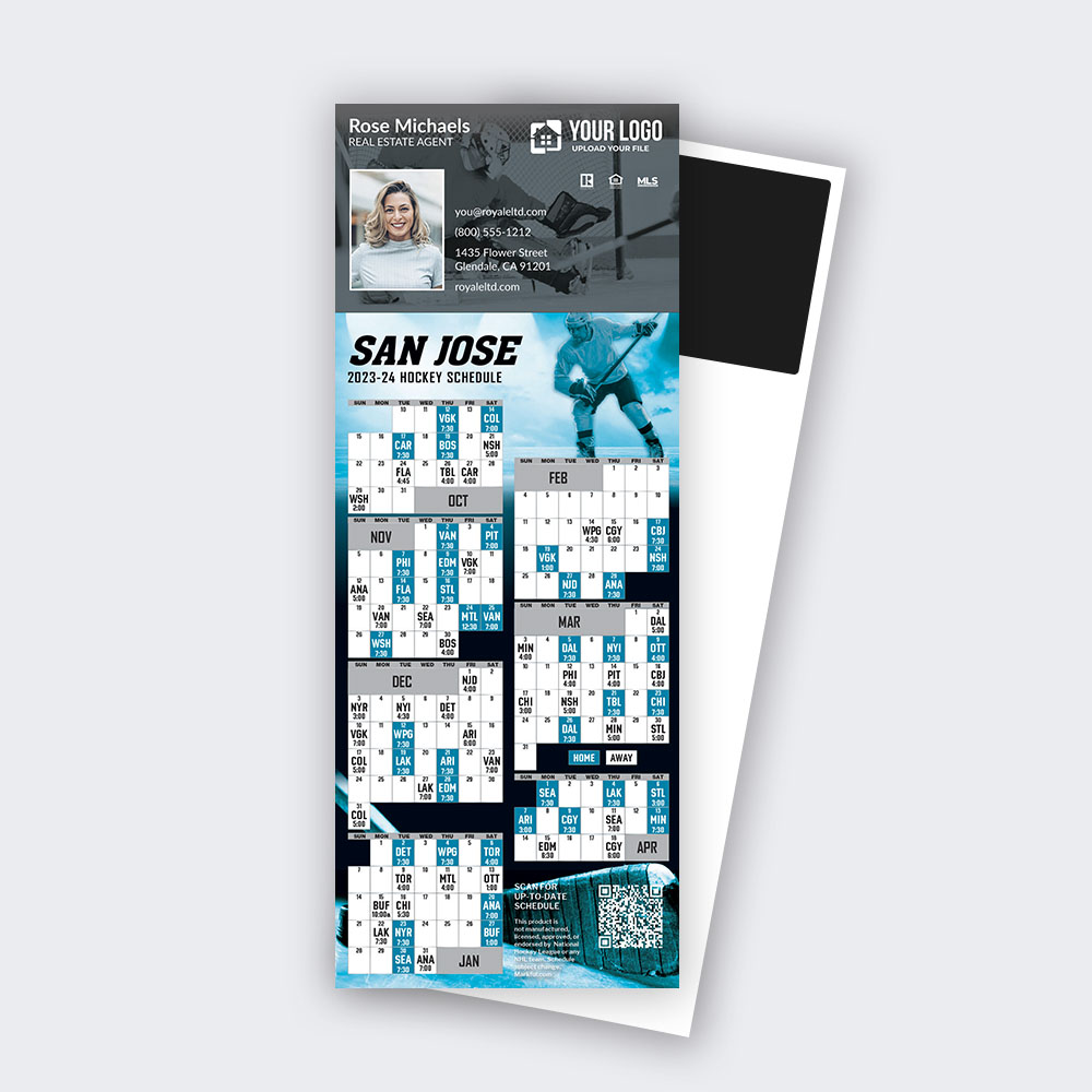 Picture of 2023-24 Custom QuickCard Hockey Magnets - San Jose Sharks