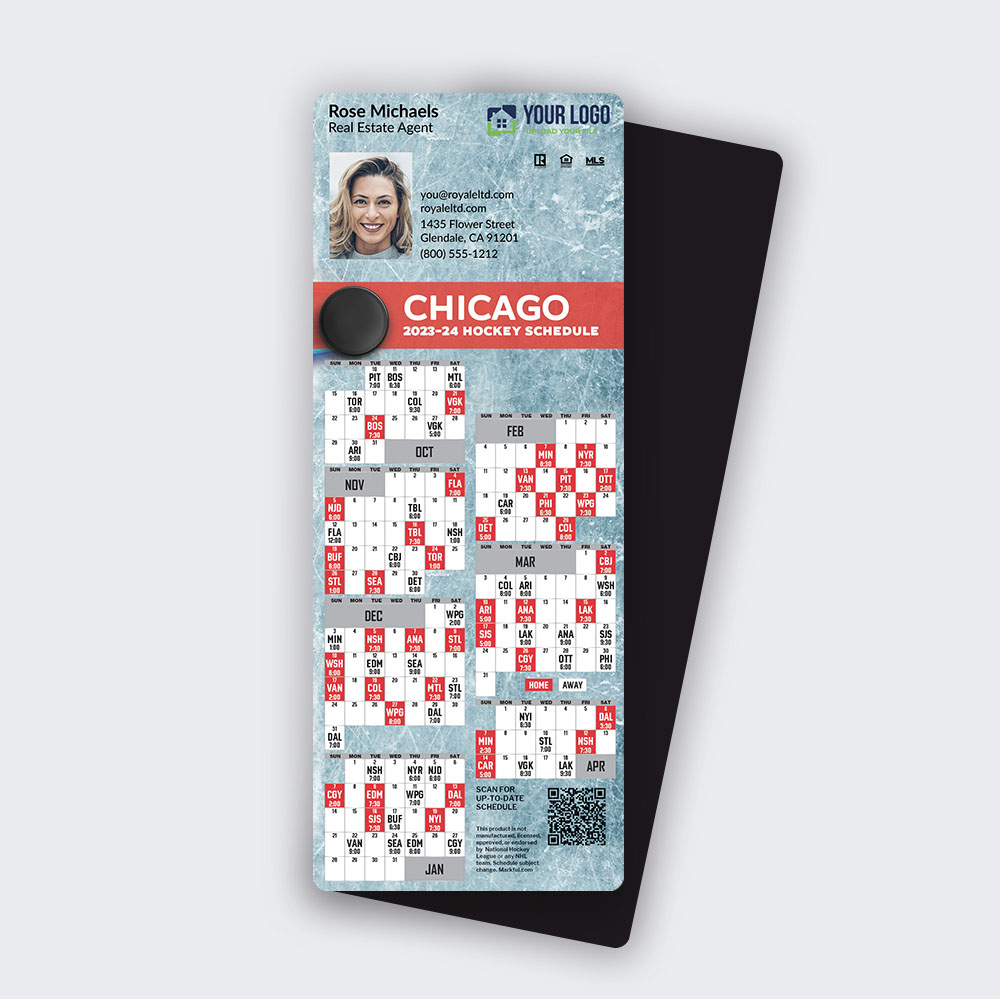 Picture of 2023-24 Custom QuickMagnet Hockey Magnets - Chicago Blackhawks