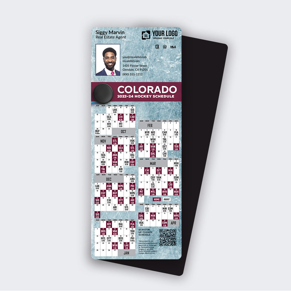 Picture of 2023-24 Custom QuickMagnet Hockey Magnets - Colorado Avalanche