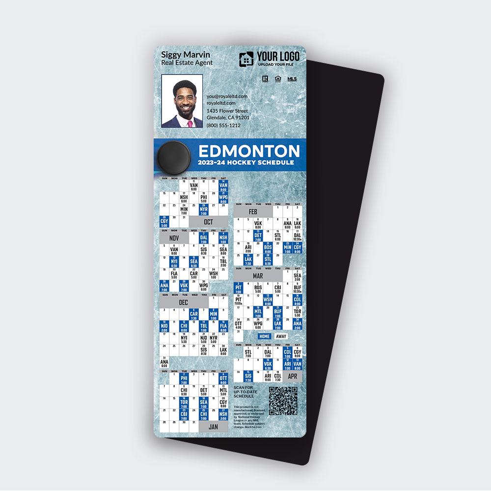 Picture of 2023-24 Custom QuickMagnet Hockey Magnets - Edmonton Oilers