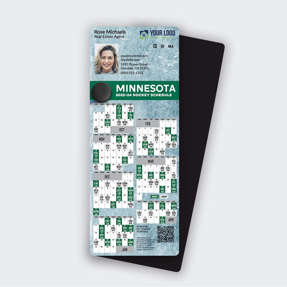 Picture of 2023-24 Custom QuickMagnet Hockey Magnets - Minnesota Wild
