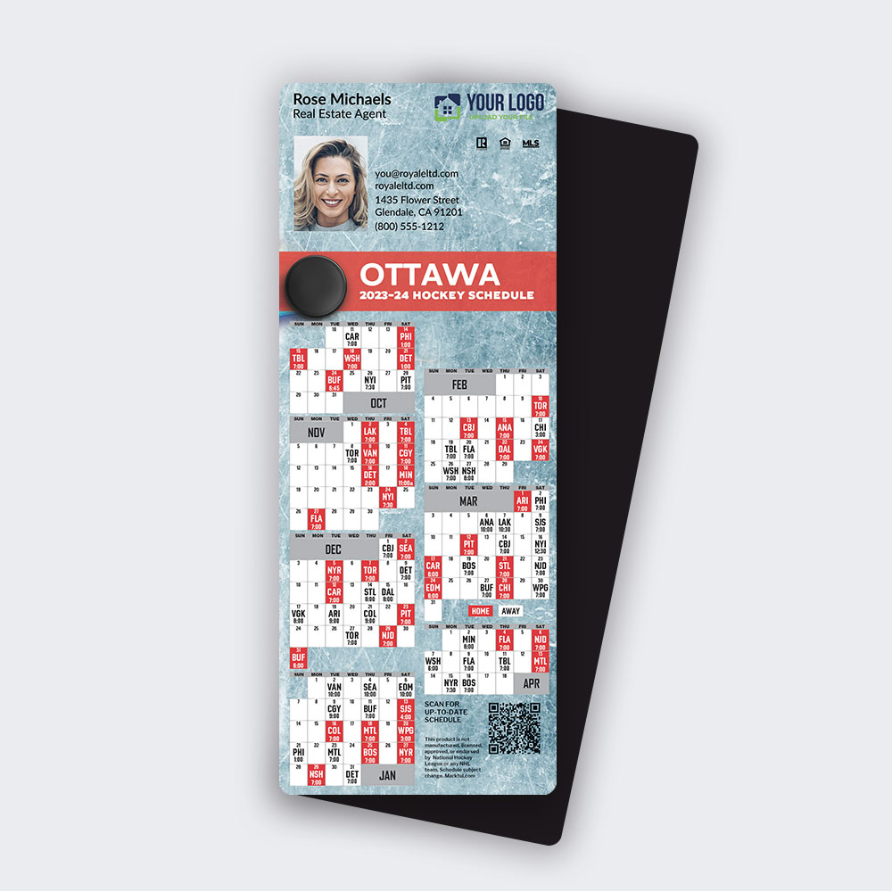 Picture of 2023-24 Custom QuickMagnet Hockey Magnets - Ottawa Senators