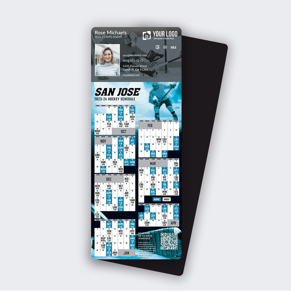 Picture of 2023-24 Custom QuickMagnet Hockey Magnets - San Jose Sharks