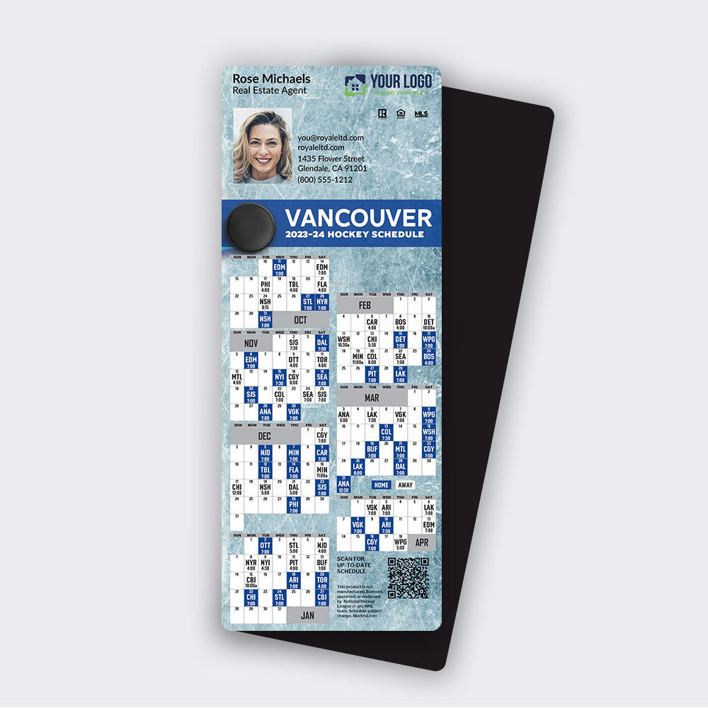 Picture of 2023-24 Custom QuickMagnet Hockey Magnets - Vancouver Canucks