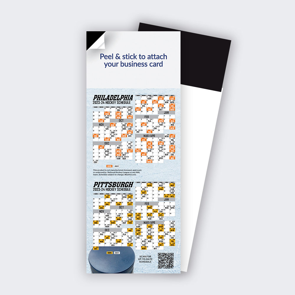 Picture of 2023-24 QuickStix Hockey Combo Magnets - Philadelphia Flyers-Pittsburgh Penguins Combo