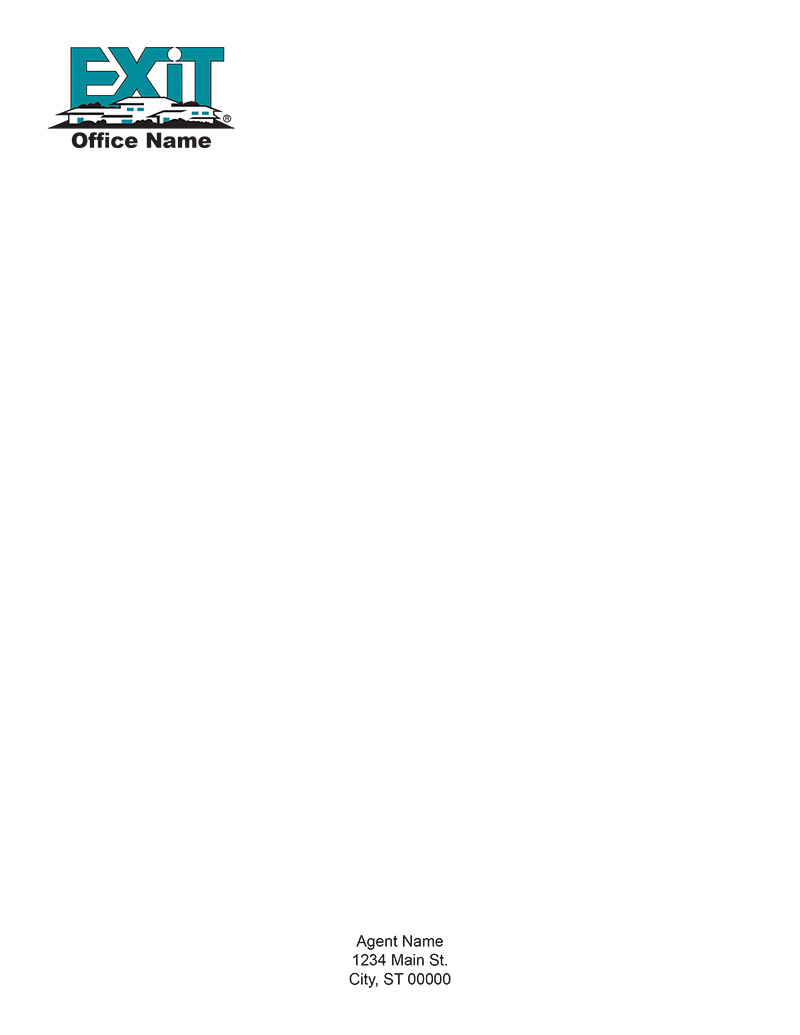 Picture of Exit Realty White 70lb Letterhead