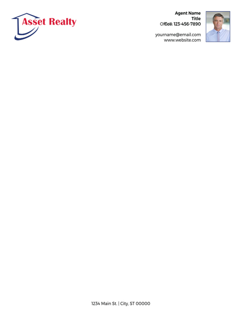 Picture of Asset Realty White 70lb Letterhead