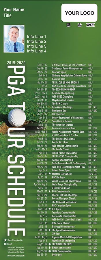 Picture of 2019-20 QuickCard PGA Schedule Magnets