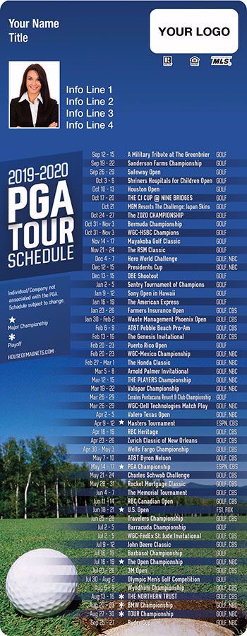 Picture of 2019-20 QuickMagnet PGA Schedule Magnets