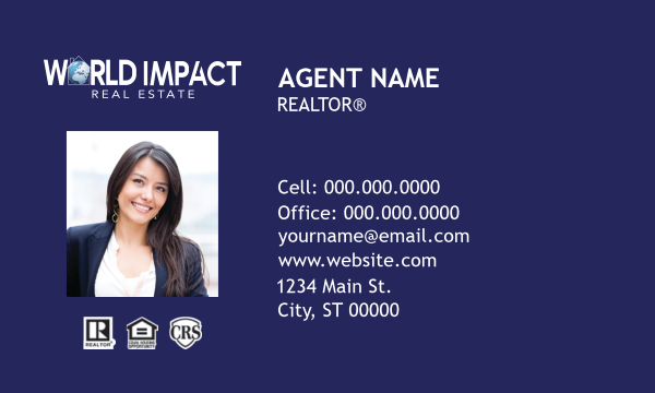 Picture of World Impact Real Estate Business Cards