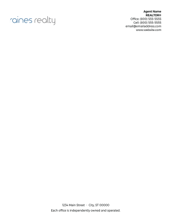Picture of Raines Realty 70lb Letterhead -00000