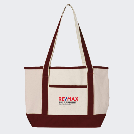 Picture of Canvas Deluxe Tote Bag - Small - Adult One Size Maroon