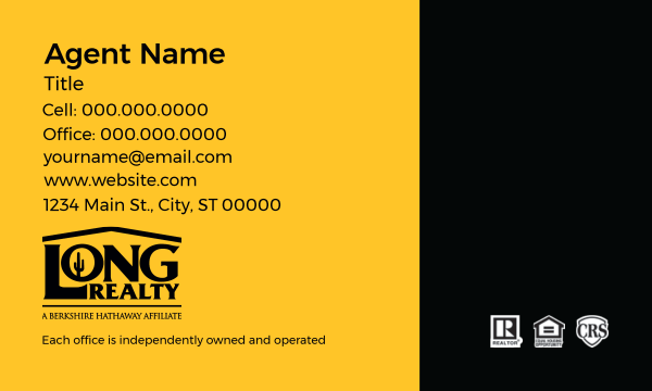Picture of Long Realty Business Cards