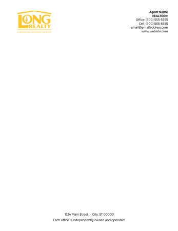 Picture of Long Realty White 70lb Letterhead