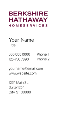 Picture of Berkshire Hathaway HomeServices Corporate Business Cards