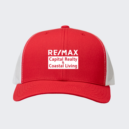 Picture of Retro Trucker Hat - Adult One Size Red-White