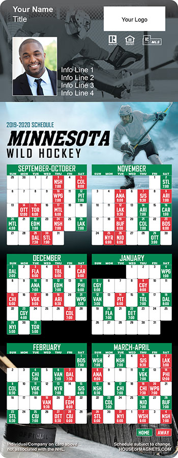 nhl hockey minnesota wild schedule